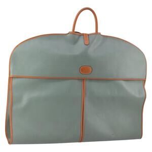 VALENTINO Garment Cover Leather Green Gold Auth bs31394